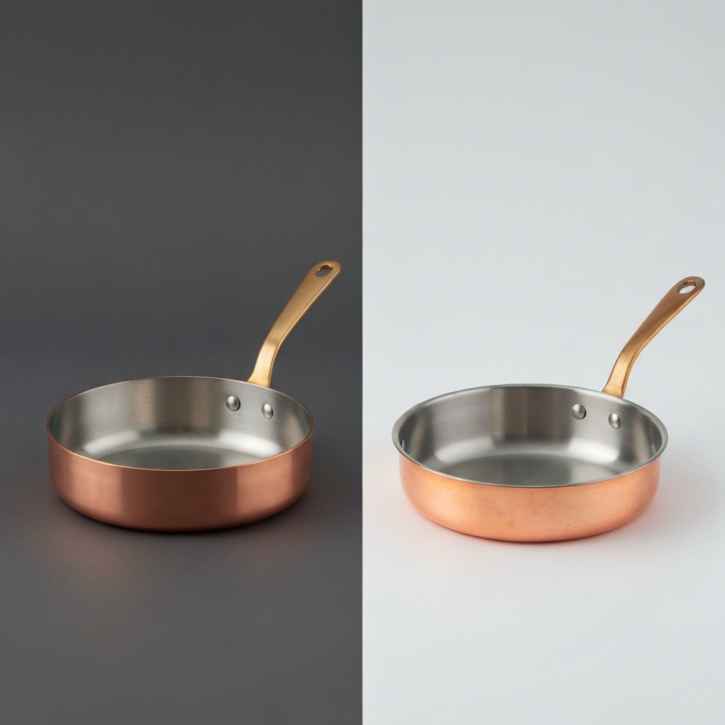 Comparison of tin-lined vs stainless steel-lined copper cookware